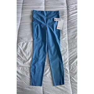 New Lululemon Size 8 Leggings Fast & Free HR Tight 25" Washed Blue 40+ UV $128